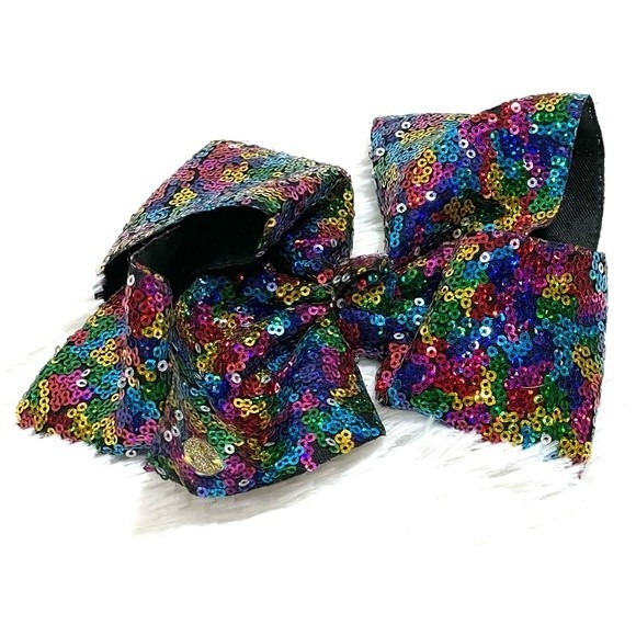 JoJo Siwa Large Rainbow Sequin Queen Hair Bow - Picture 2 of 4